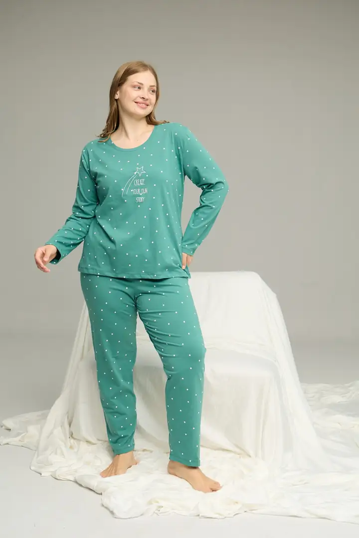 Curve Büyük Beden Battal Boy Pamuklu Pijama Takım25240844
