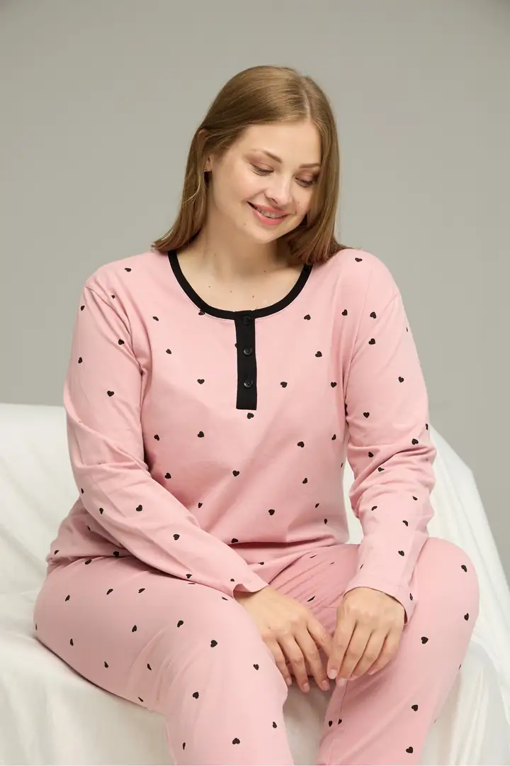 Curve Büyük Beden Battal Boy Pamuklu Pijama Takım25240825