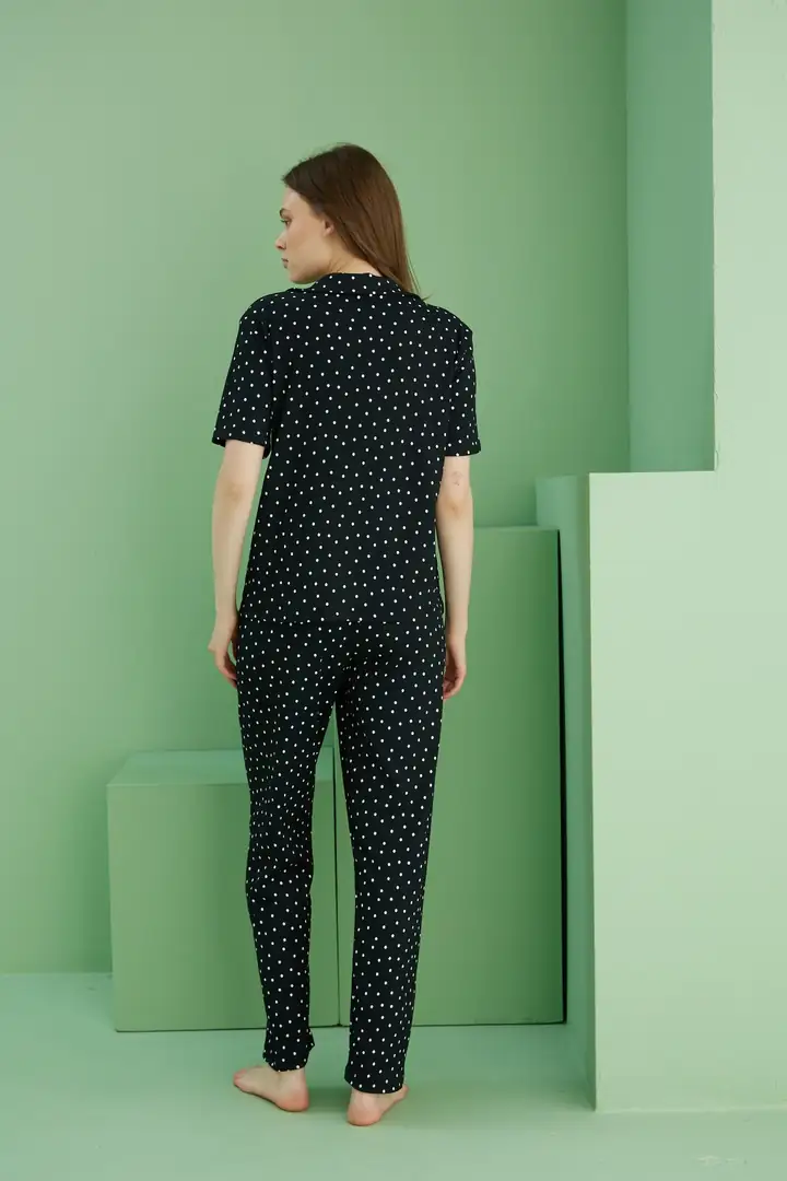 Bürümcük Krınkıl Kumaş Örme Düğmeli Pijama Takım 25118556