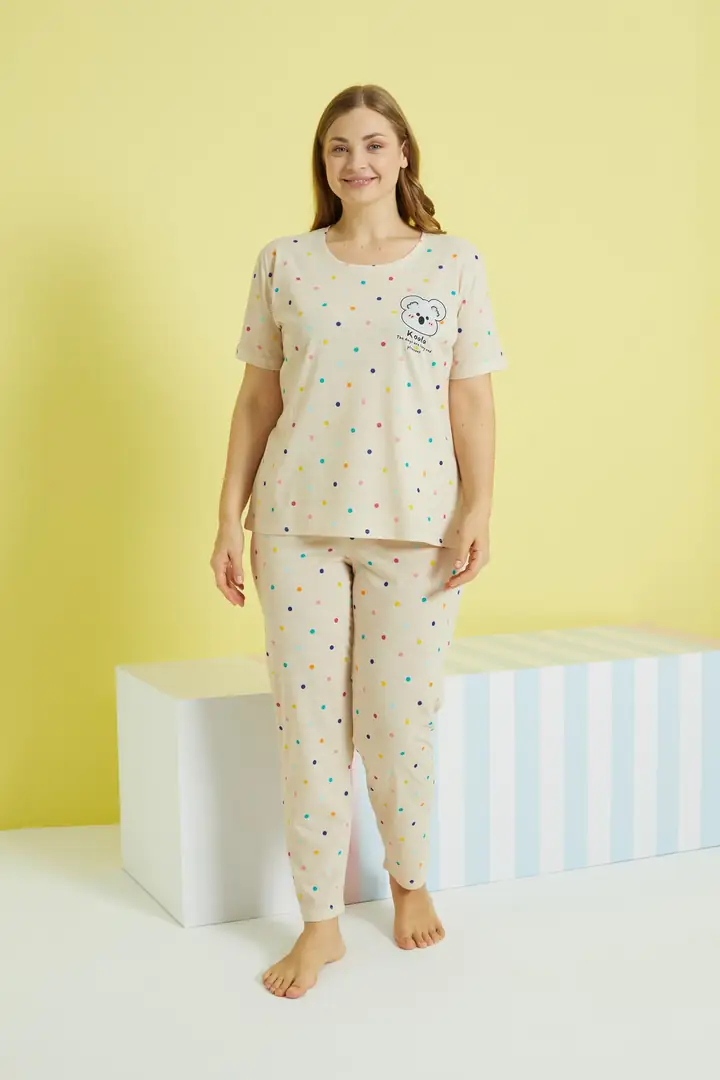 Curve Büyük Beden Battal Boy Örme Pijama Takımı