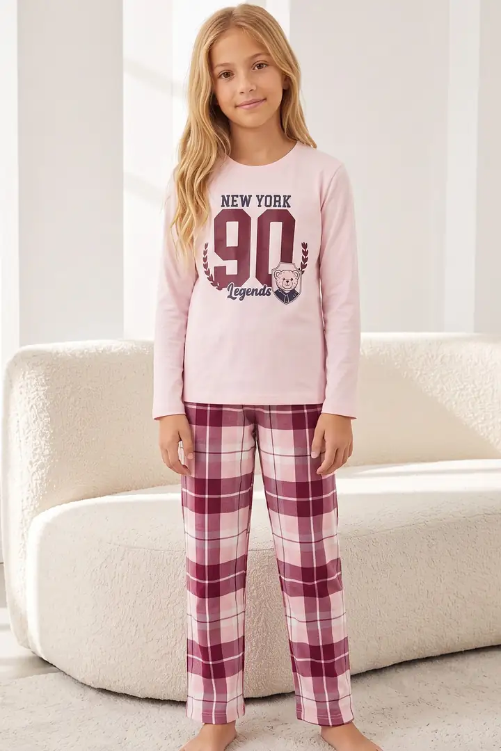 Pamuklu Likralı Örme Pijama Takım 26241184