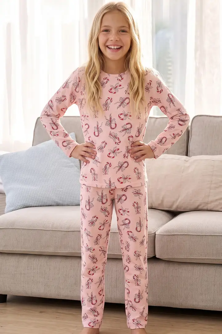 Desenli Termal Kumaşlı Ultra Soft Yumuşak Örme Pijama Takımı 26226916