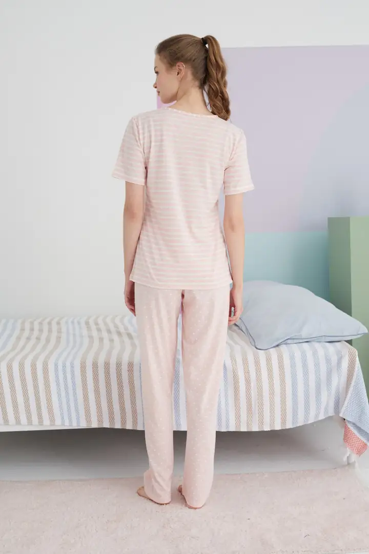 Pamuklu Örme Pijama Takım