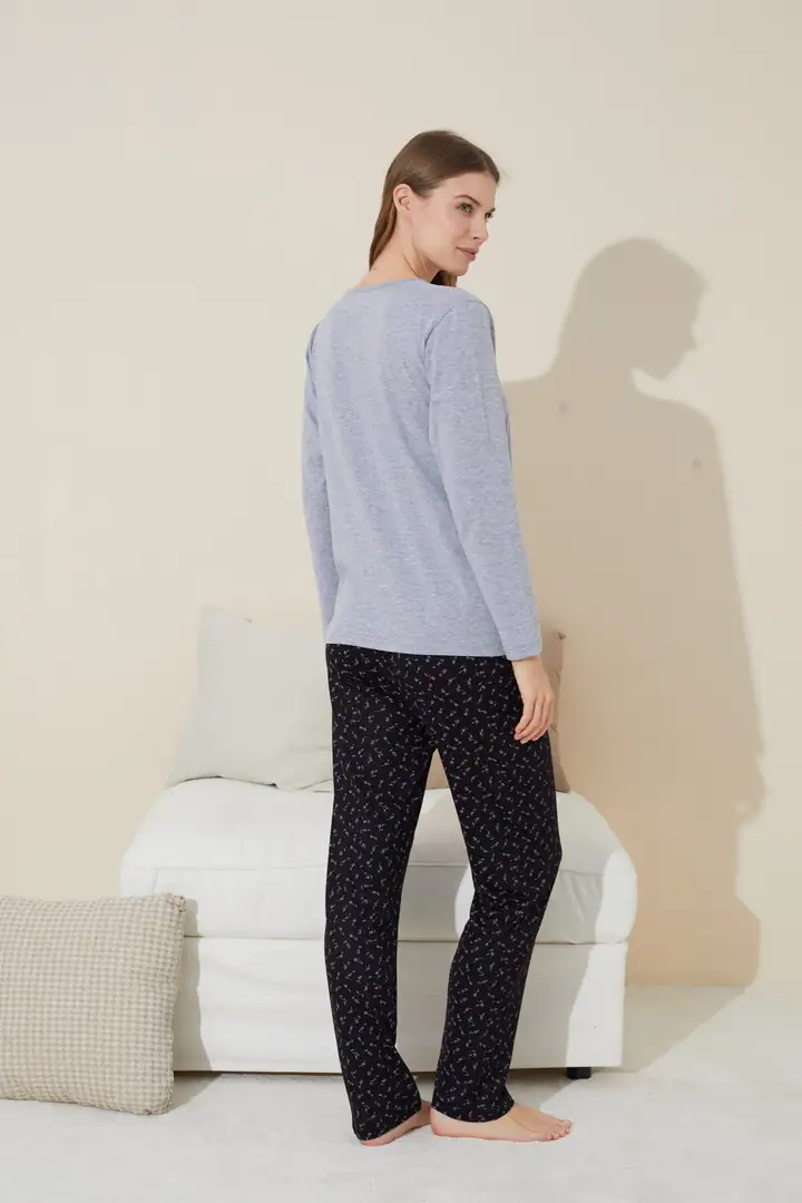 Pamuklu Örme Pijama Takım 24240093