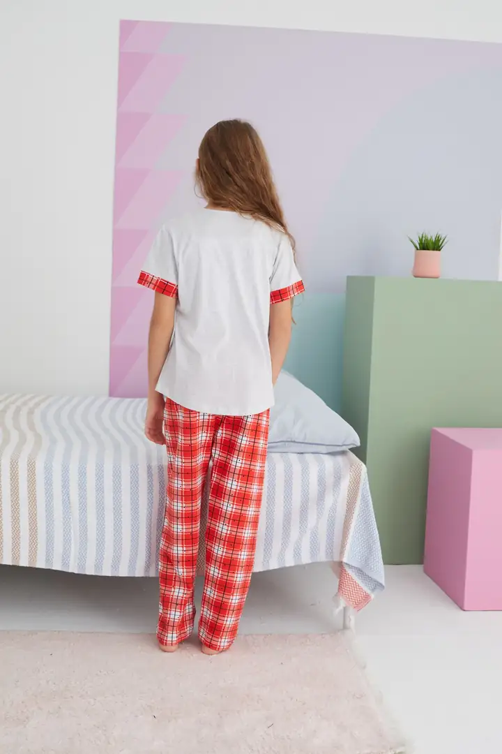 Pamuklu Örme Pijama Takım