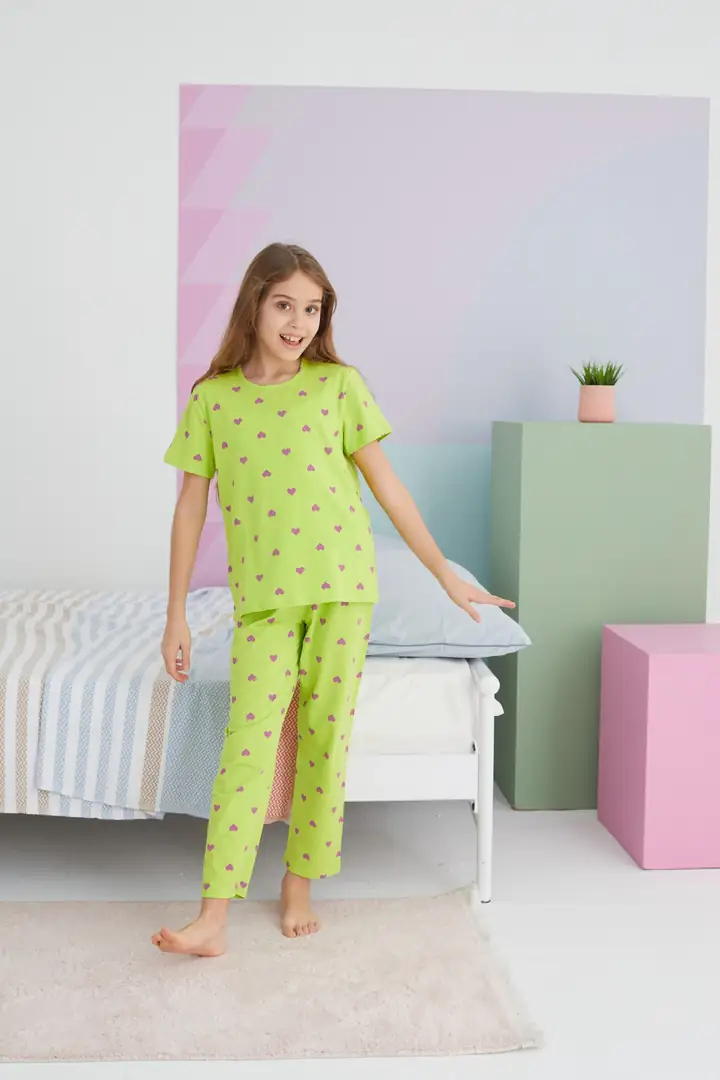 Pamuklu Örme Pijama Takım