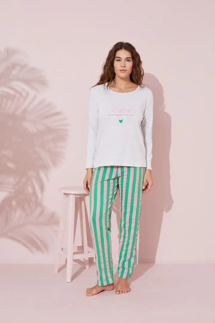 Pamuklu Örme Pijama Takım 24240140