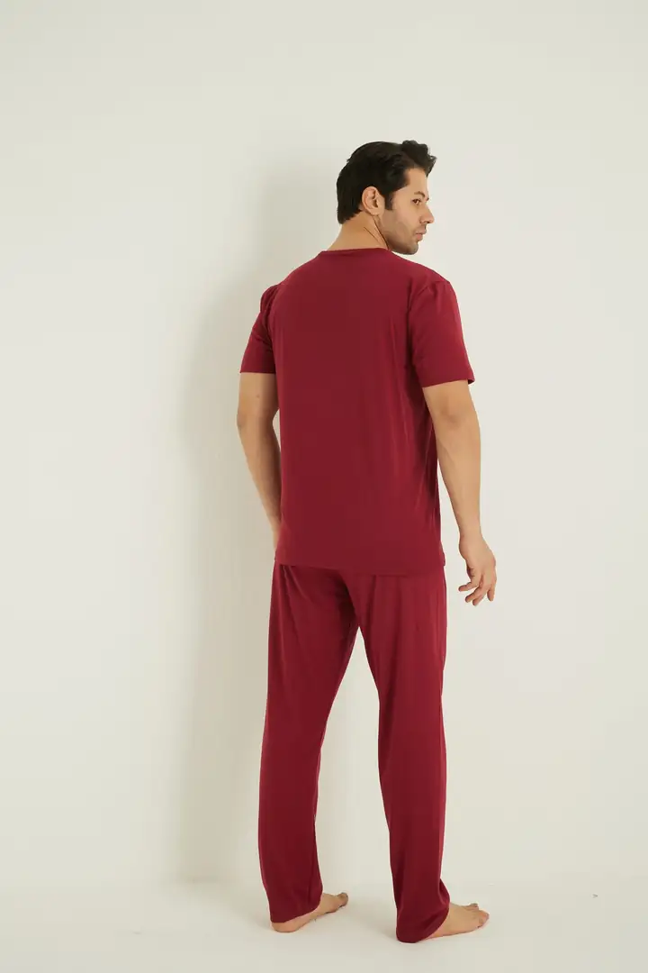 Kısa Kollu Örme Erkek Pijama Takım 7794