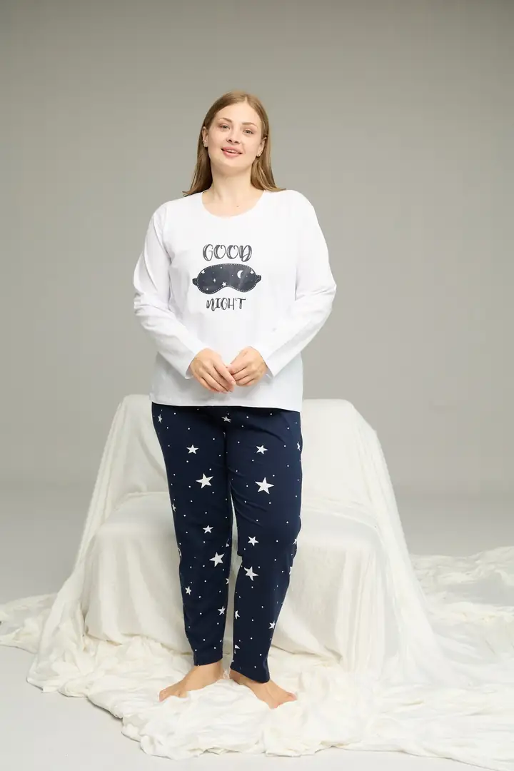 Curve Büyük Beden Battal Boy Pamuklu Pijama Takım25240860