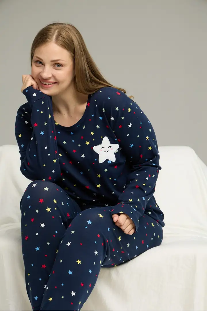 Curve Büyük Beden Battal Boy Pamuklu Pijama Takım25240849