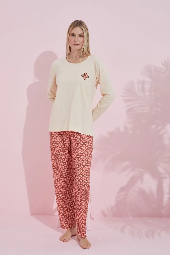 Pamuklu Örme Pijama Takım 24240171