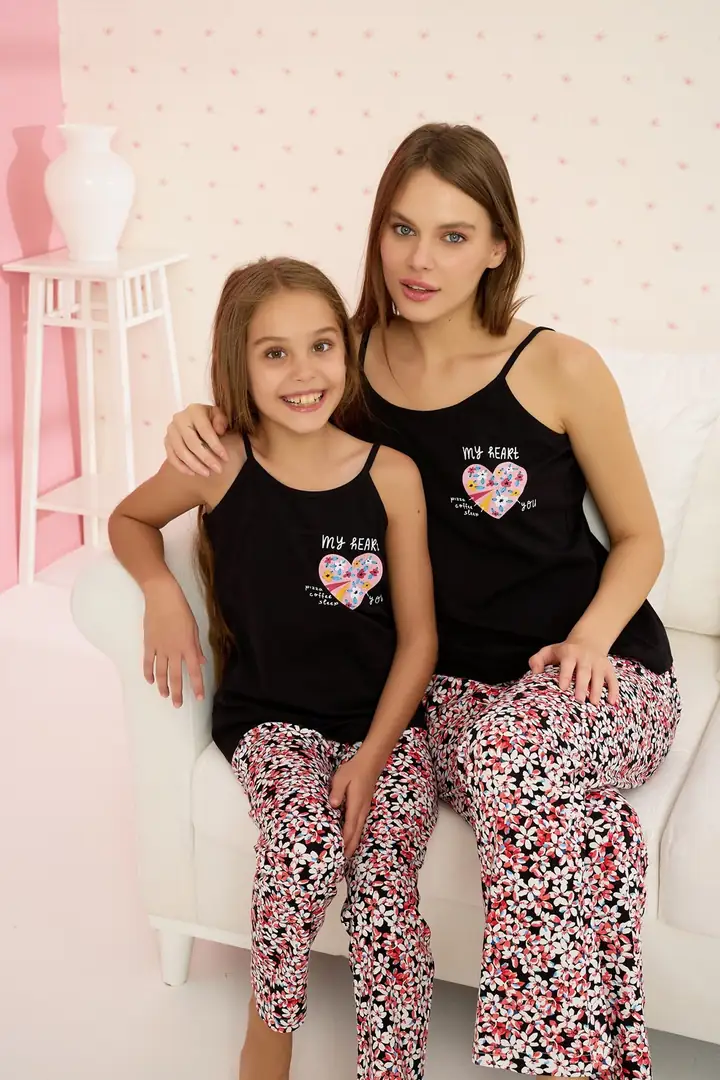 Pamuklu İp Askılı Pijama Takım 23107022