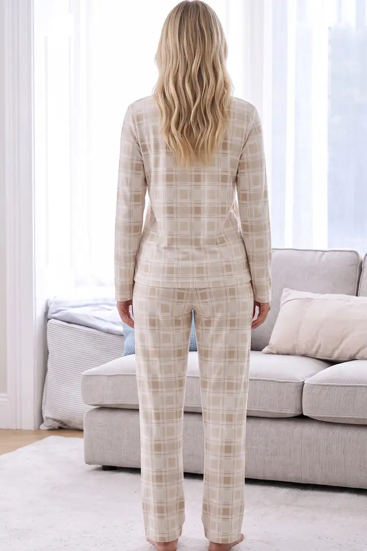 Desenli Termal Kumaşlı Ultra Soft Yumuşak Örme Pijama Takımı 26226317