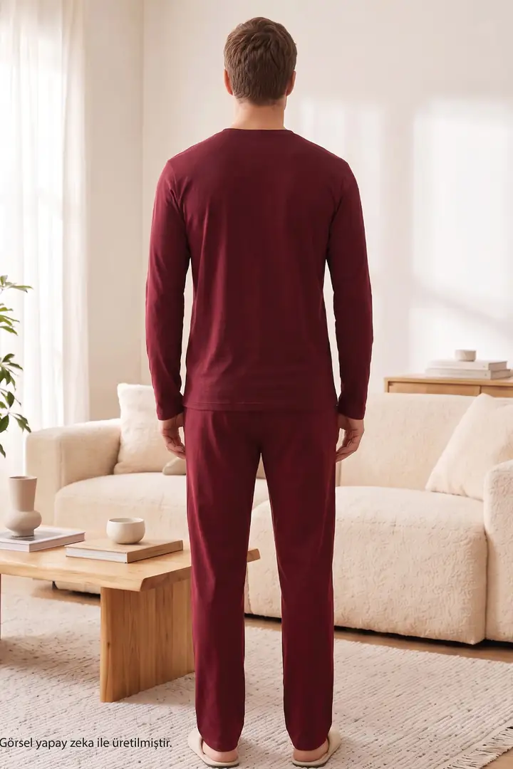 Baskılı Pamuklu Likralı Örme Pijama Takım 26241803