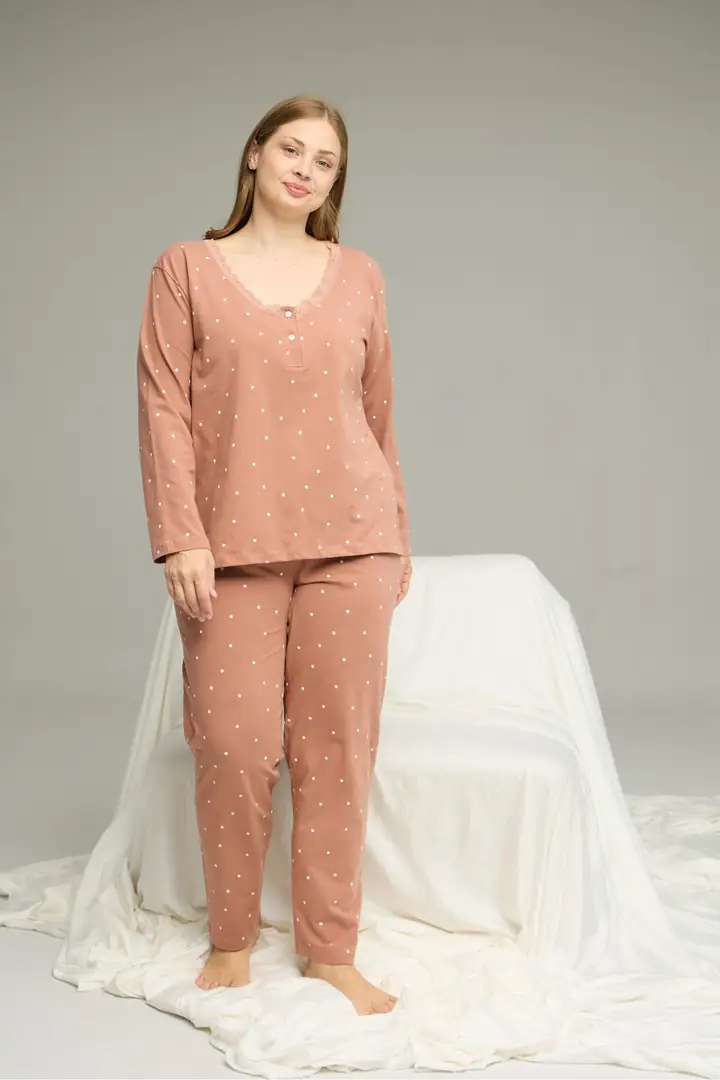 Curve Büyük Beden Battal Boy Pamuklu Pijama Takım25240859
