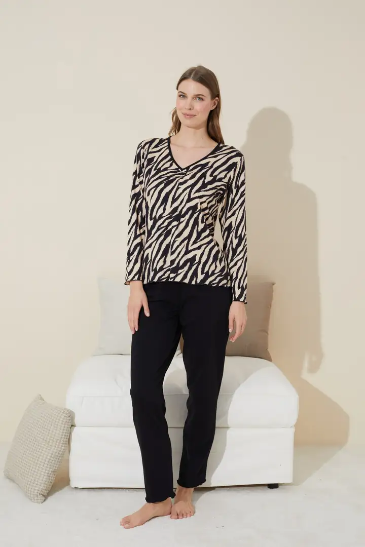 Pamuklu Örme Pijama Takım 24240125