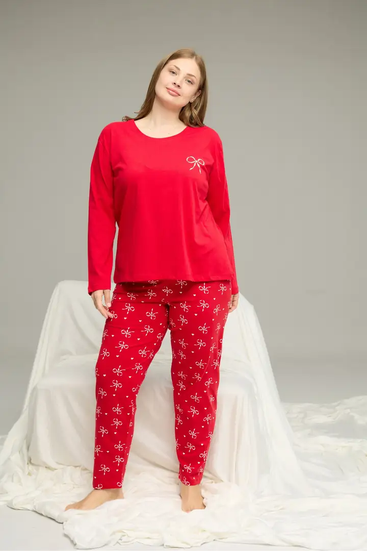 Curve Büyük Beden Battal Boy Pamuklu Pijama Takım25240845