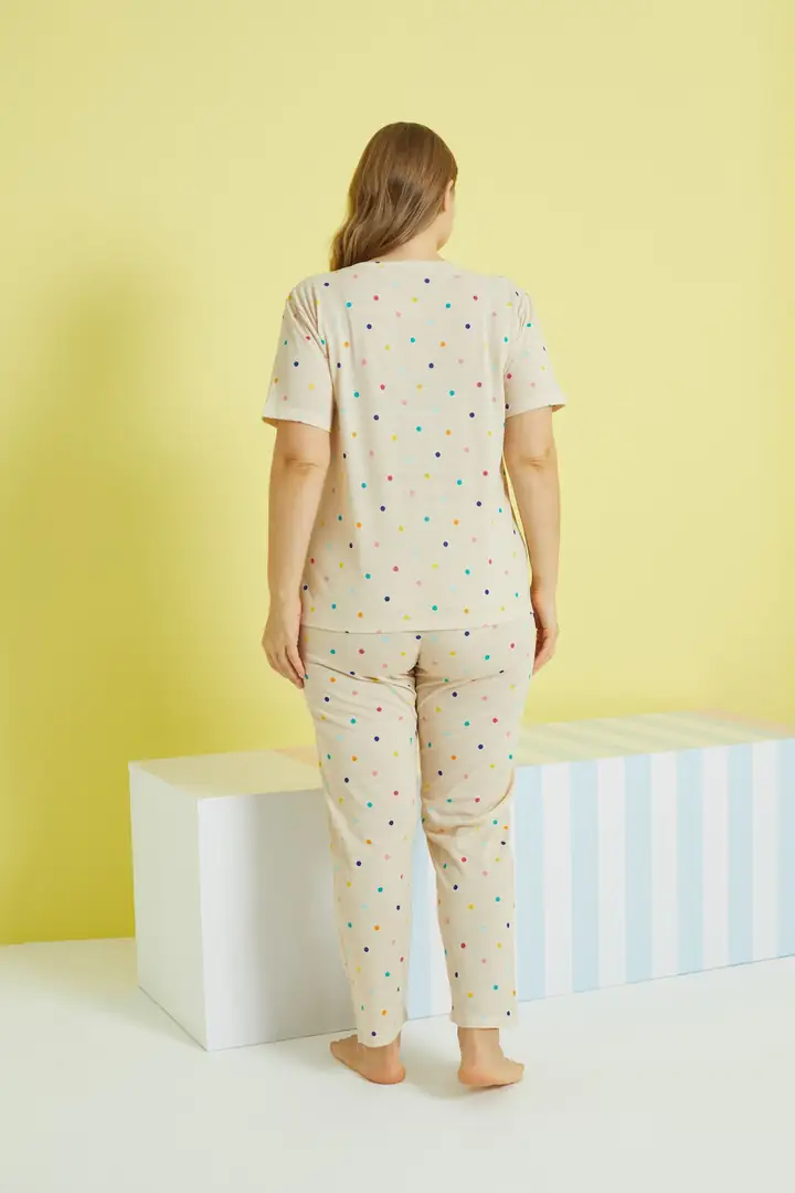 Curve Büyük Beden Battal Boy Örme Pijama Takımı