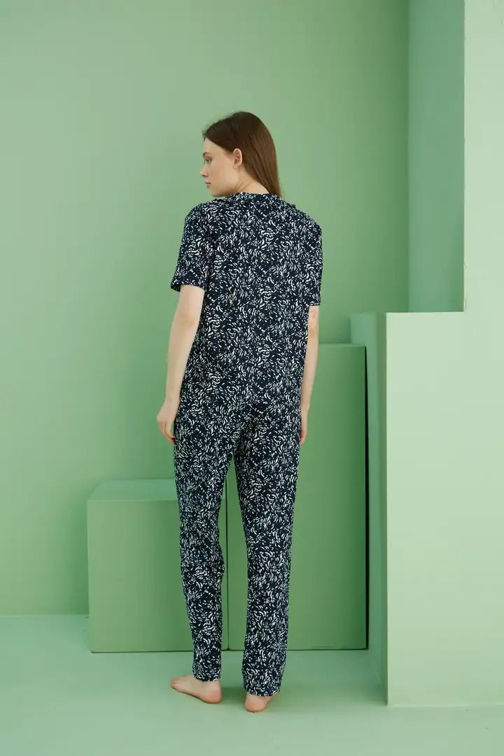 Bürümcük Krınkıl Kumaş Örme Düğmeli Pijama Takım 25118547