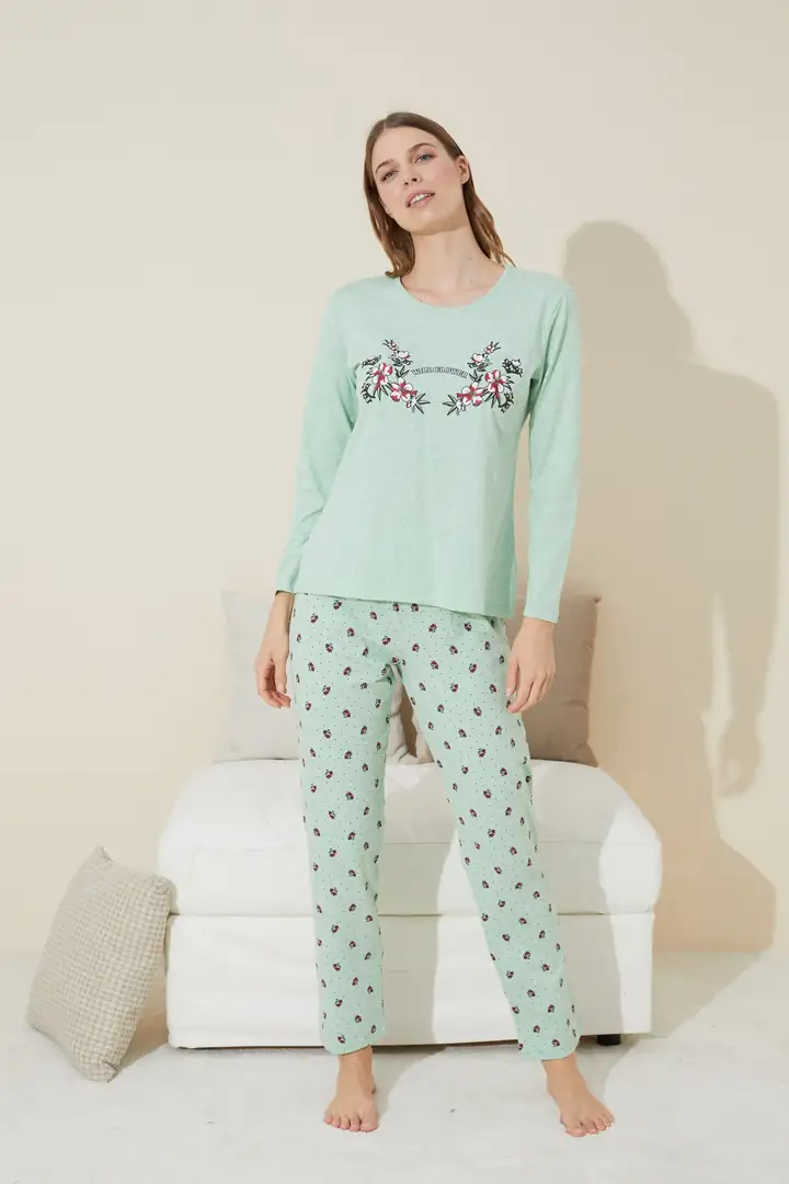 Pamuklu Örme Pijama Takım 24240119