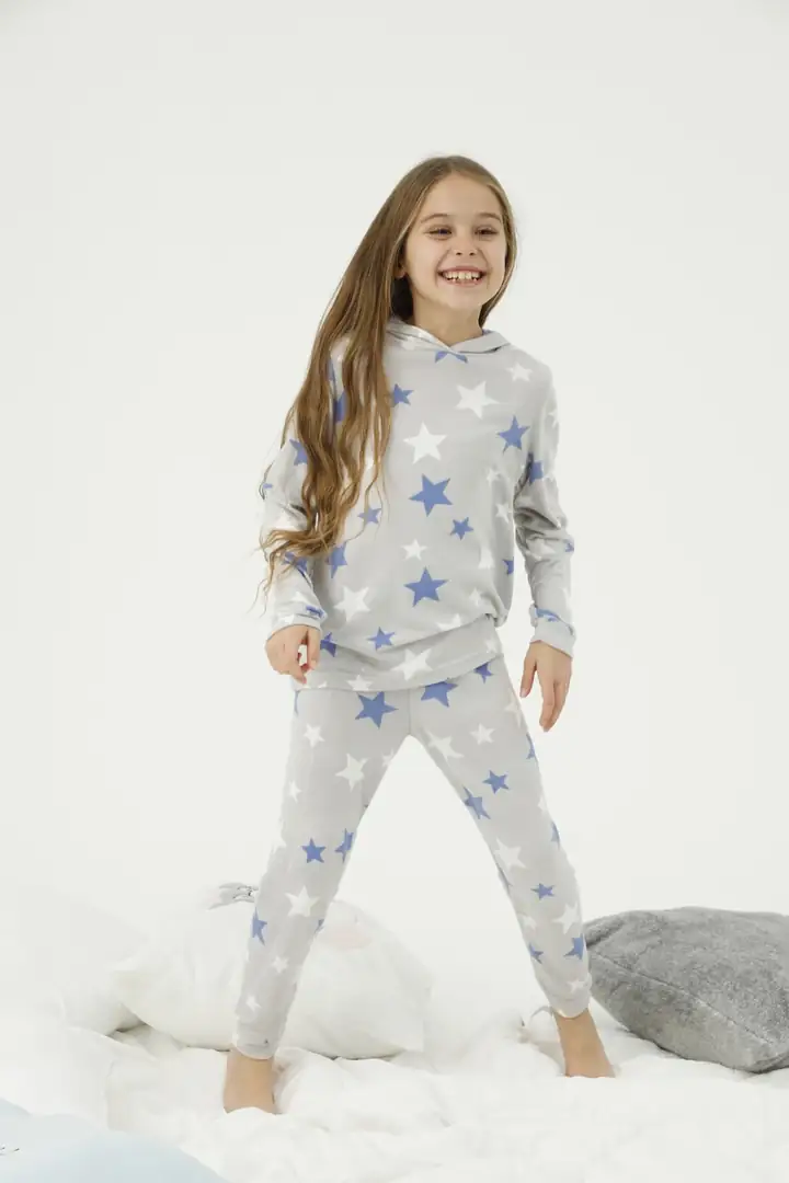 Kapişonlu Alt-Üst Polar Pijama Takım