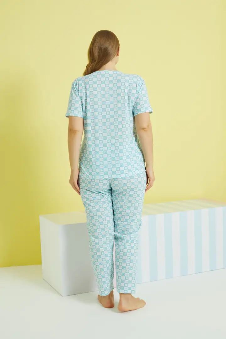 Curve Büyük Beden Battal Boy Örme Pijama Takımı