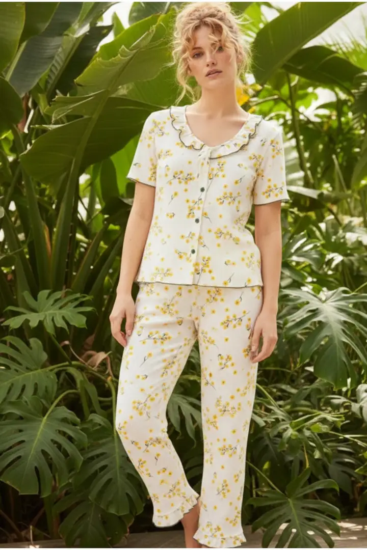Bürümcük-Krınkıl Düğmeli Pijama Takım26120625