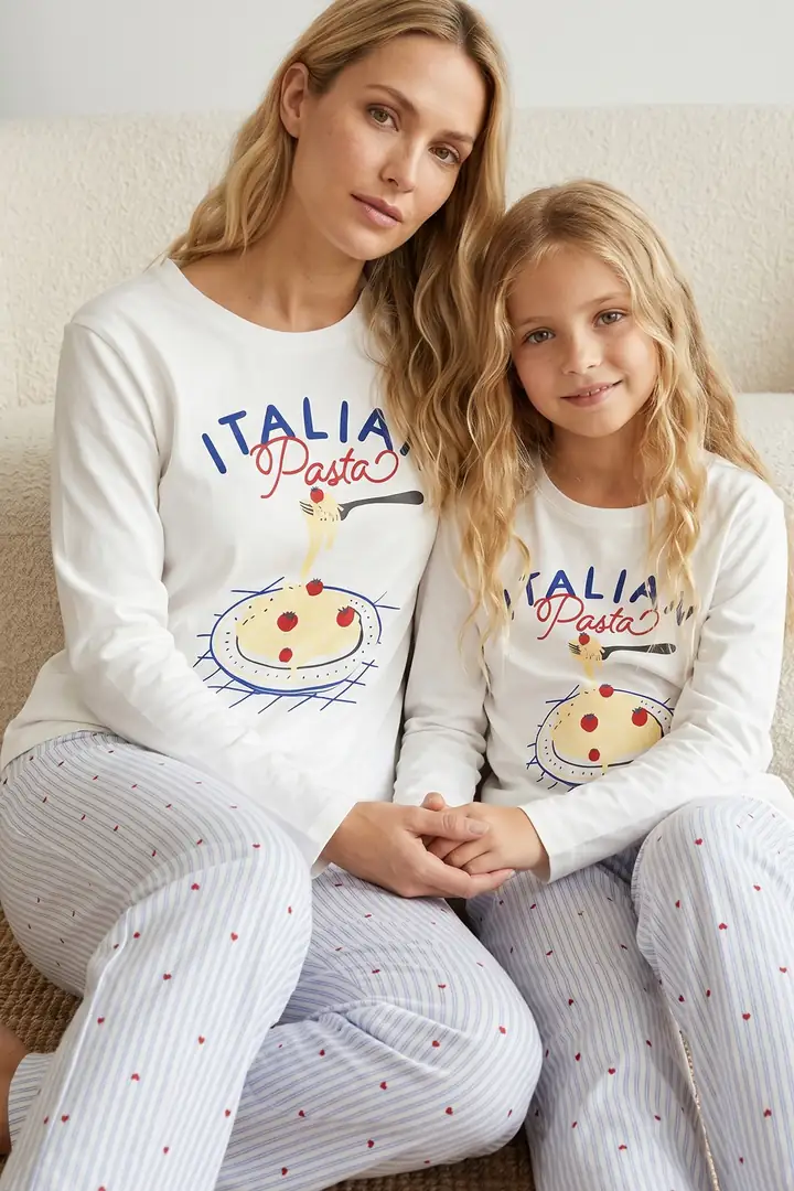 Pamuklu Likralı Örme Pijama Takım 26241169