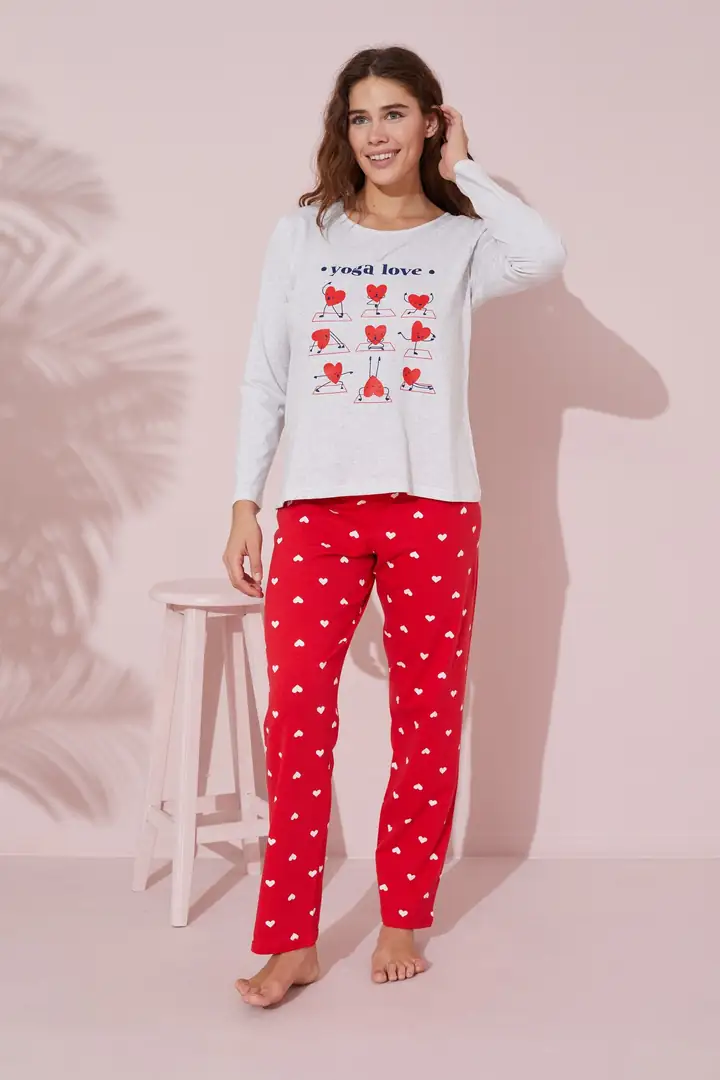 Pamuklu Örme Pijama Takım 24240158