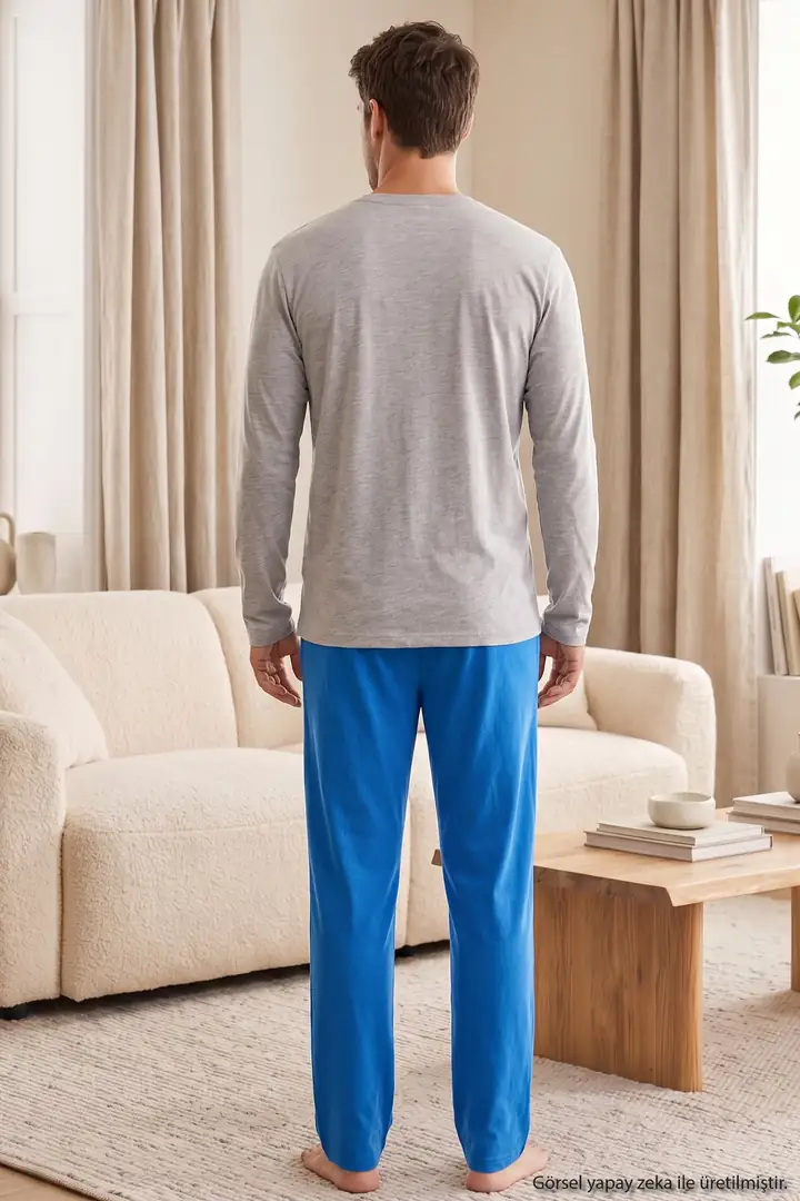 Nakışlı Pamuklu Likralı Örme Pijama Takım 26241801