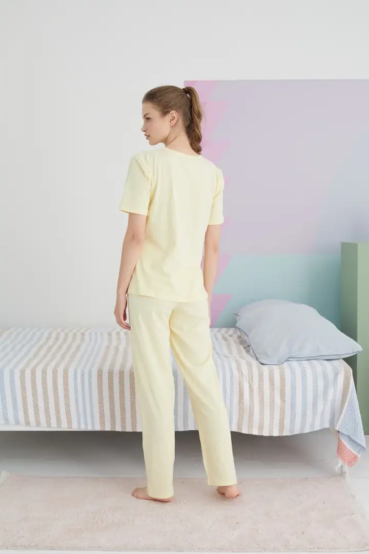 Pamuklu Örme Pijama Takım