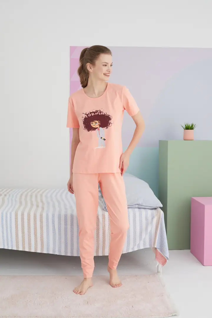 Pamuklu Örme Pijama Takım