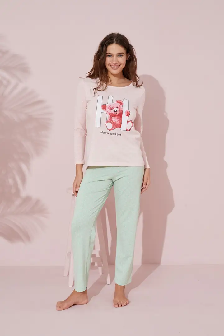 Pamuklu Örme Pijama Takım 24241082