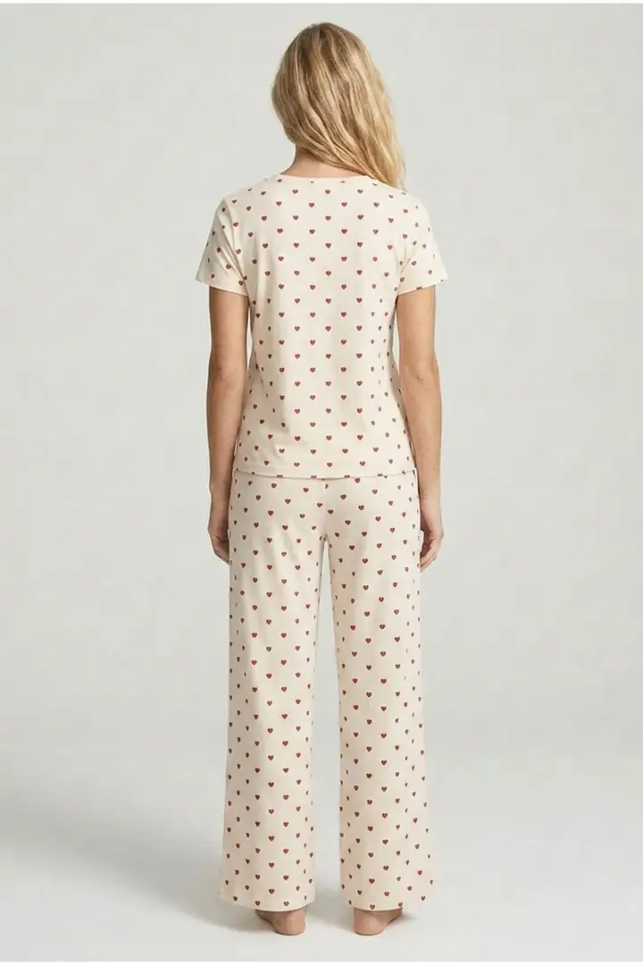 Pamuklu Örme Pijama Takımı 8025
