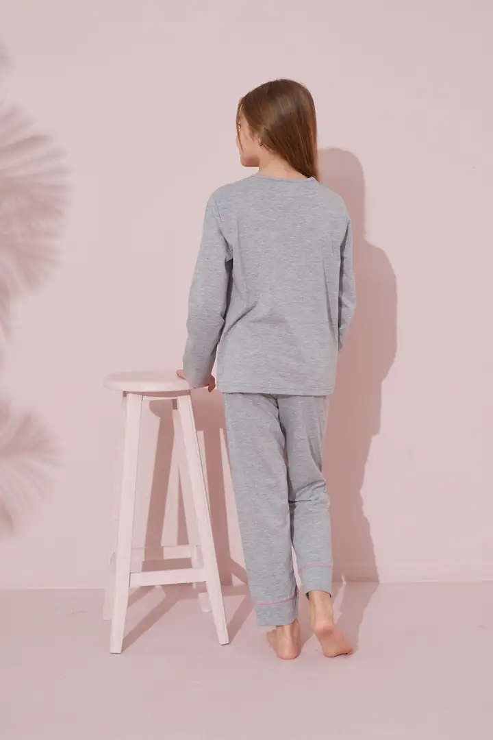 Baskılı Pamuklu Örme Pijama Takım 24241095