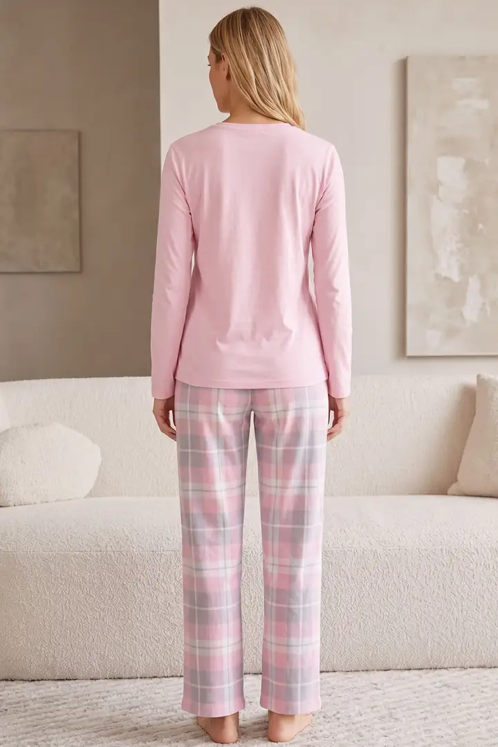 Pamuklu Likralı Örme Pijama Takım 26241183
