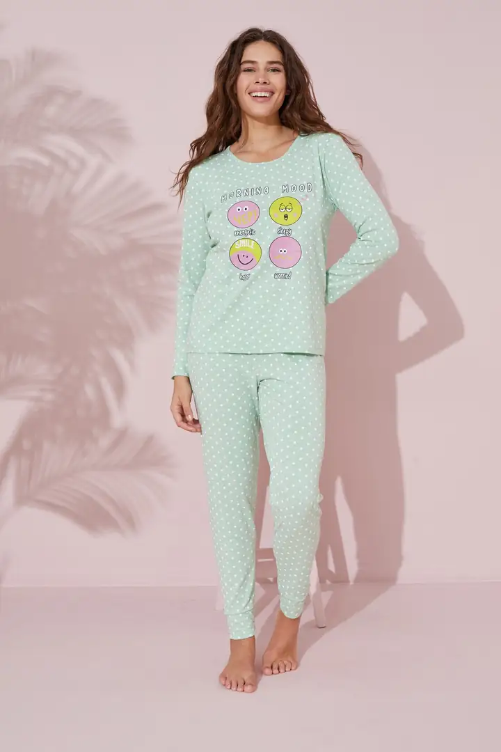Pamuklu Örme Pijama Takım 24241088