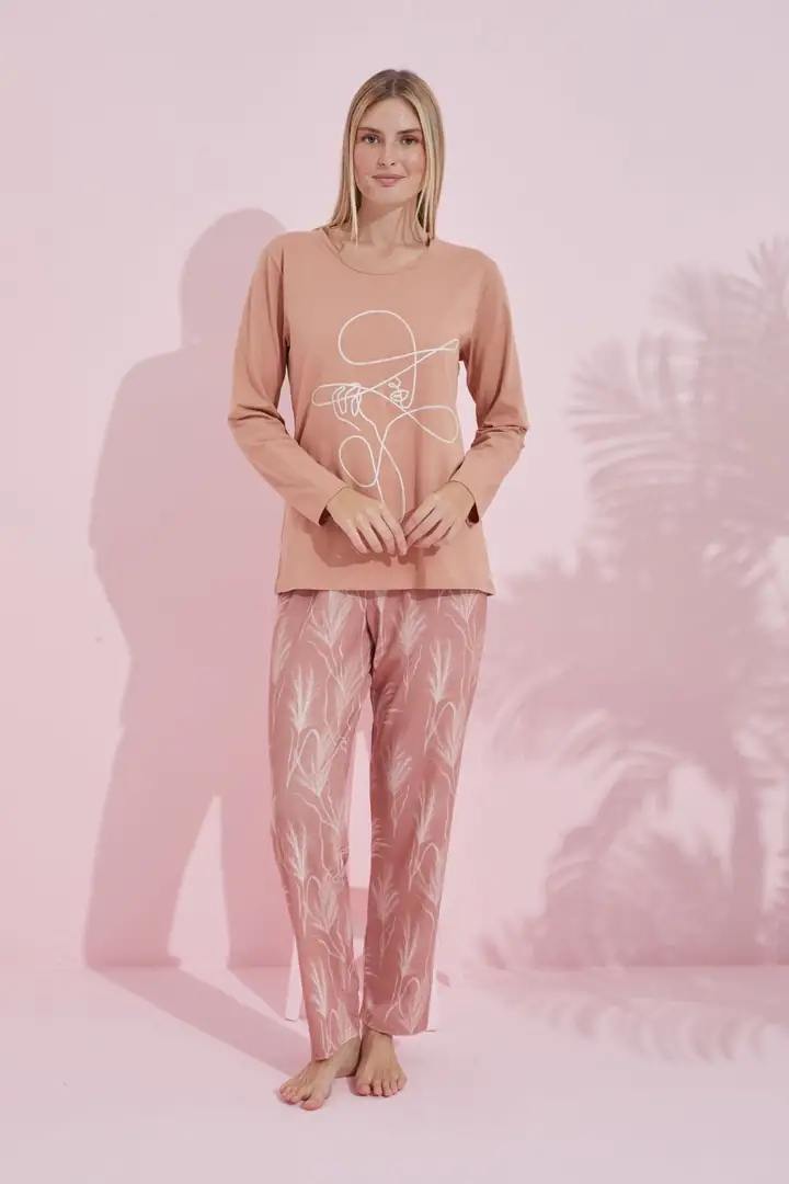 Pamuklu Örme Pijama Takım 24240172