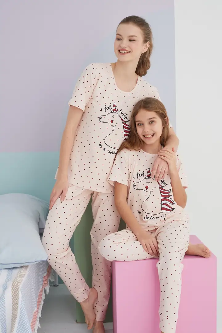 Pamuklu Örme Pijama Takım