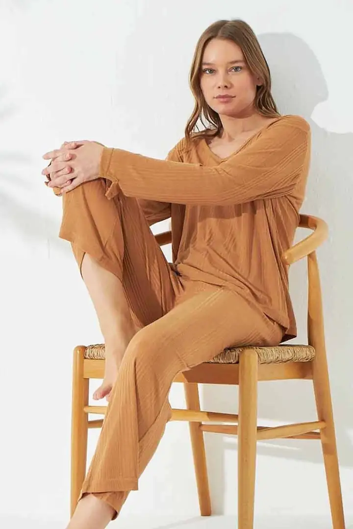 Soft Touch İnce Örme Pijama Takım 7662