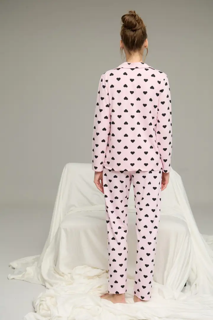 Gömlek Yaka Düğmeli Milan Örme Pijama Takım 25224023