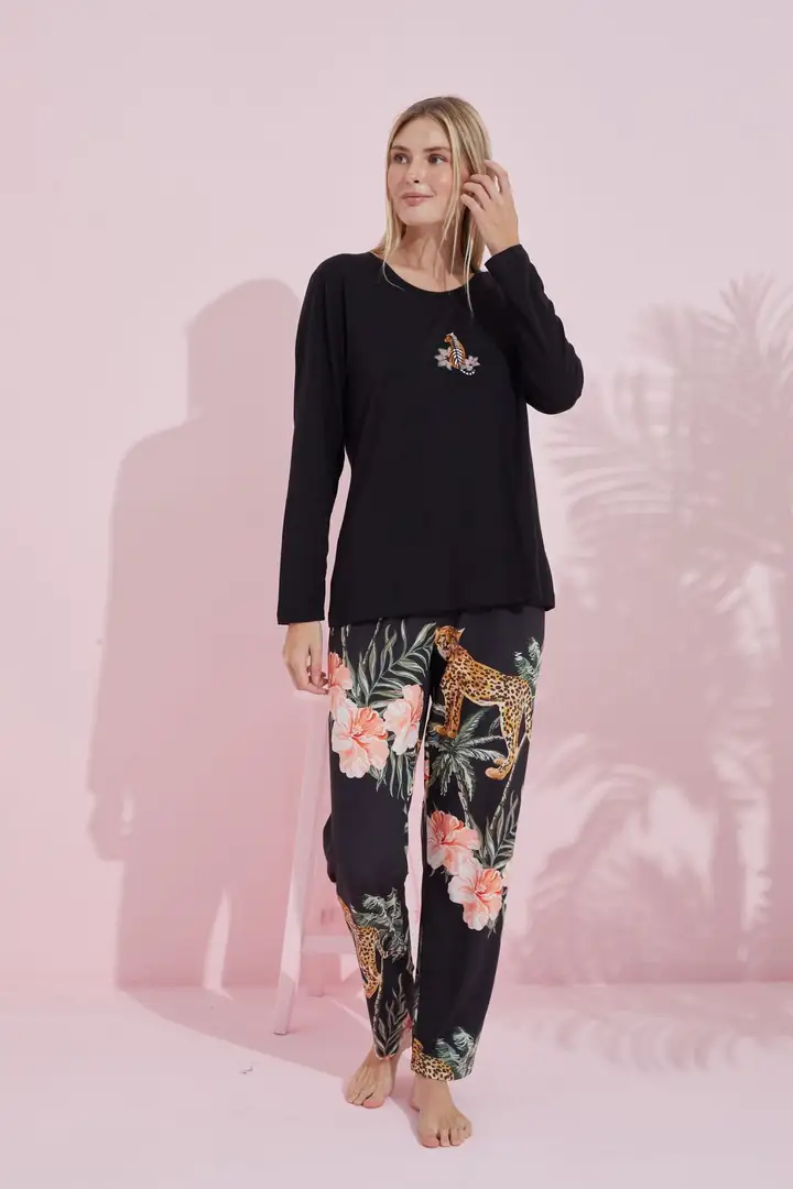 Pamuklu Örme Pijama Takım 24240176