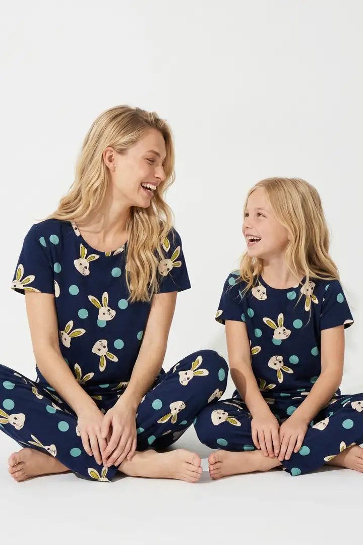 Pamuklu Likralı Pijama Takım